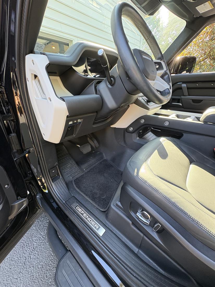Spotless driver footwell and door sill after a detail